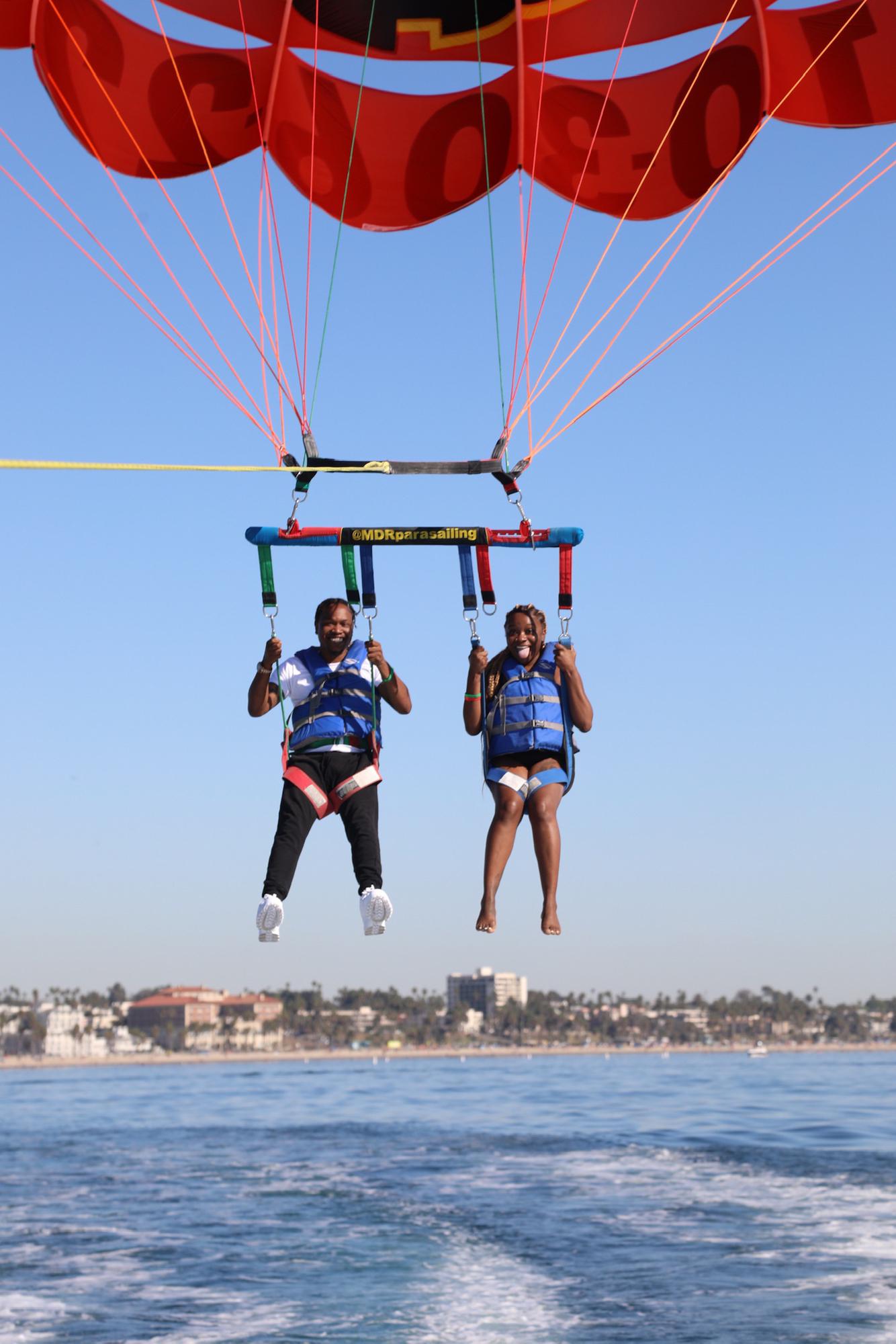 Hubby flew me out to Cali for my 30th I overcame my biggest fear, HEIGHTS!! That parasailing experience was life.