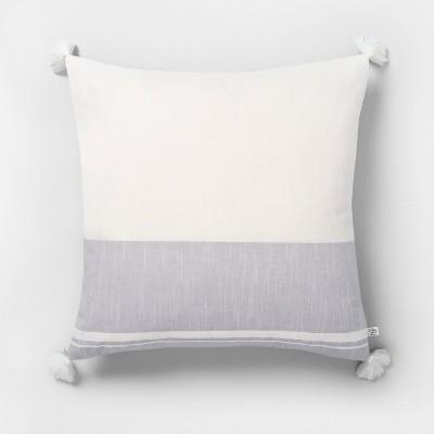 Throw Pillow Stripe Gray - Hearth & Hand™ with Magnolia
