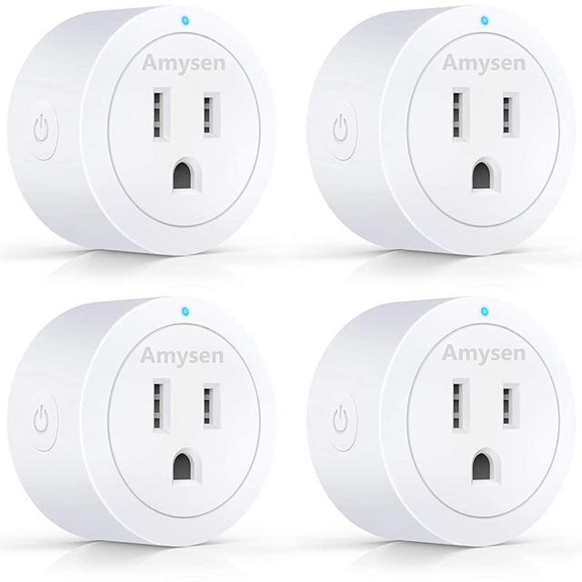 Smart Plug Bluetooth - Amysen Plug A Certified Compatible with Alexa, Echo & Google Home – Only WiFi 2.4G
