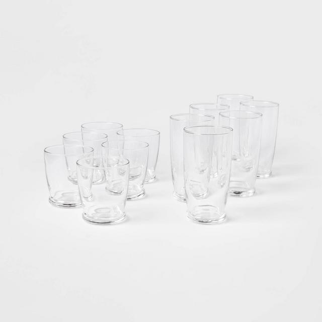 12pc Glass Lenoir Highball and Double Old Fashion Glass Set - Threshold™