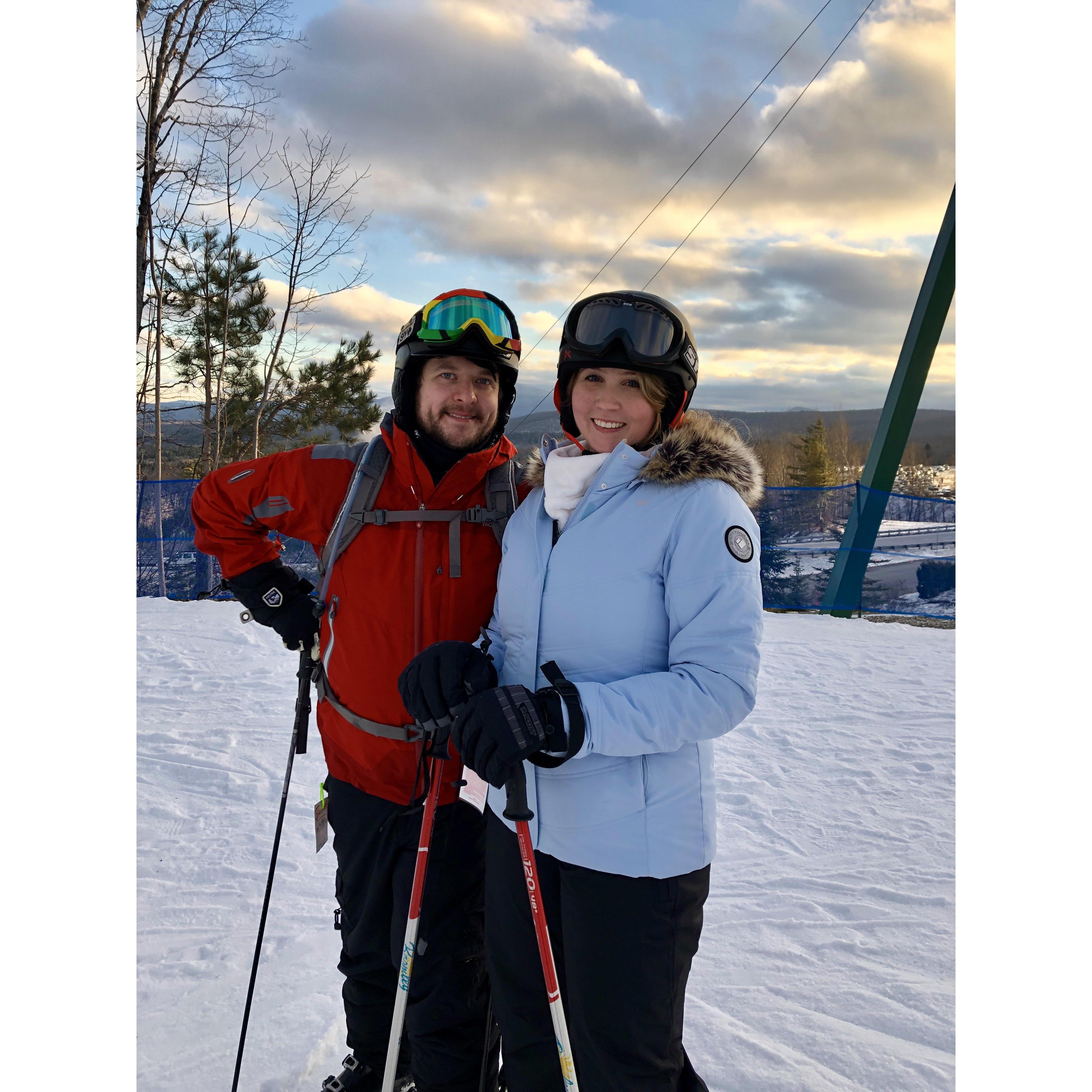 Our first trip together to Vermont, and Katie's first time skiing!