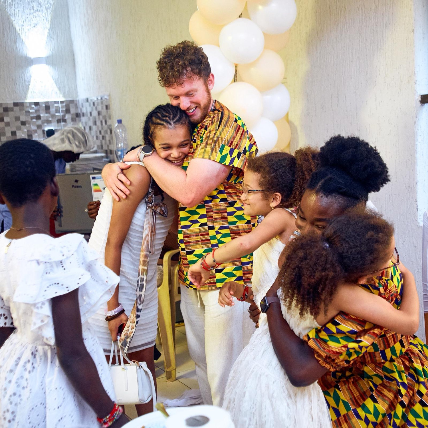 Celebrating with Victoire's little cousins