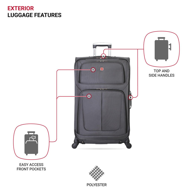 SwissGear, 6283 Expandable Spinner 3-Piece Softside Luggage Set | Zola