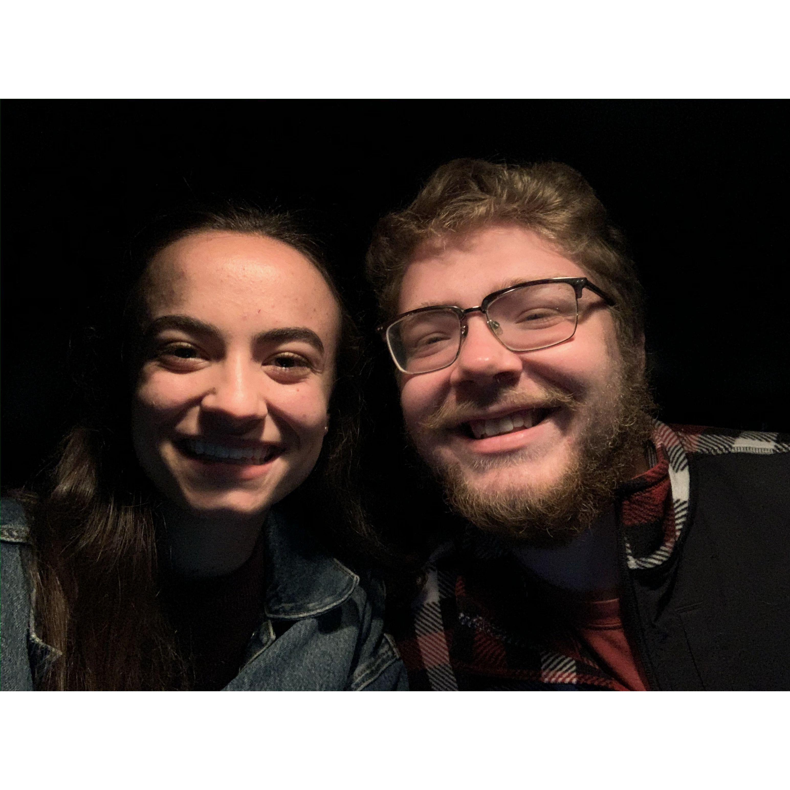 This is our very first pic together! We forgot to take a picture before it got dark, so we did our best!