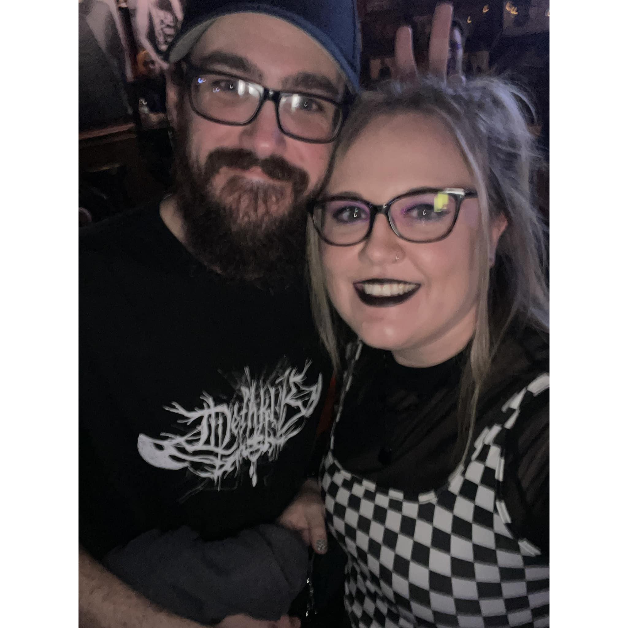 Doing our fave thing, going to a metal show!