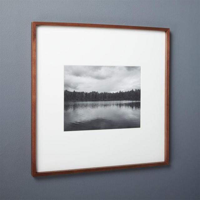 Gallery Walnut Picture Frame with White Mat 11"x14"