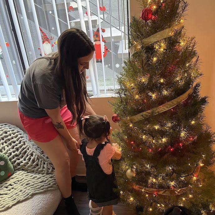 Decorating our 1st Christmas tree living together!