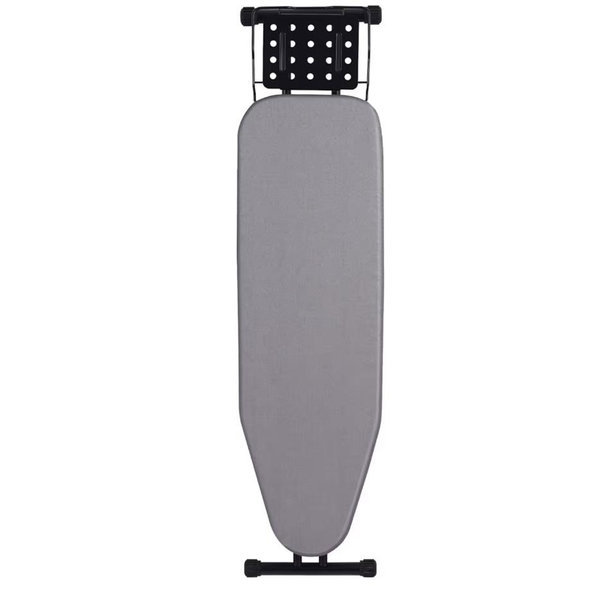 Deluxe Ironing Board with Heat Resistant Cover and Thicken Felt Pad, Heavy Sturdy Legs,Full Size Hanger Iron Board,Foldable (L-Grey)