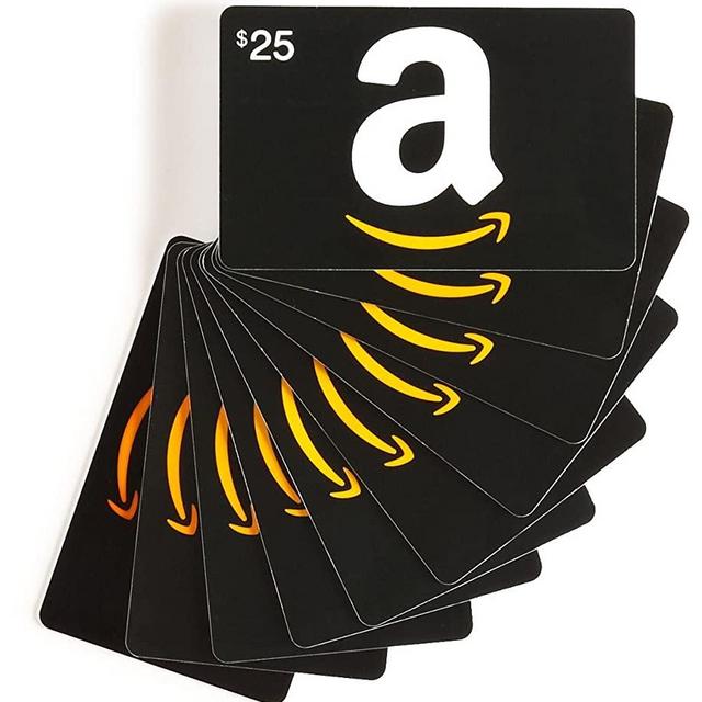 Amazon.com $25 Gift Cards, Pack of 10 (Classic Black Card Design)
