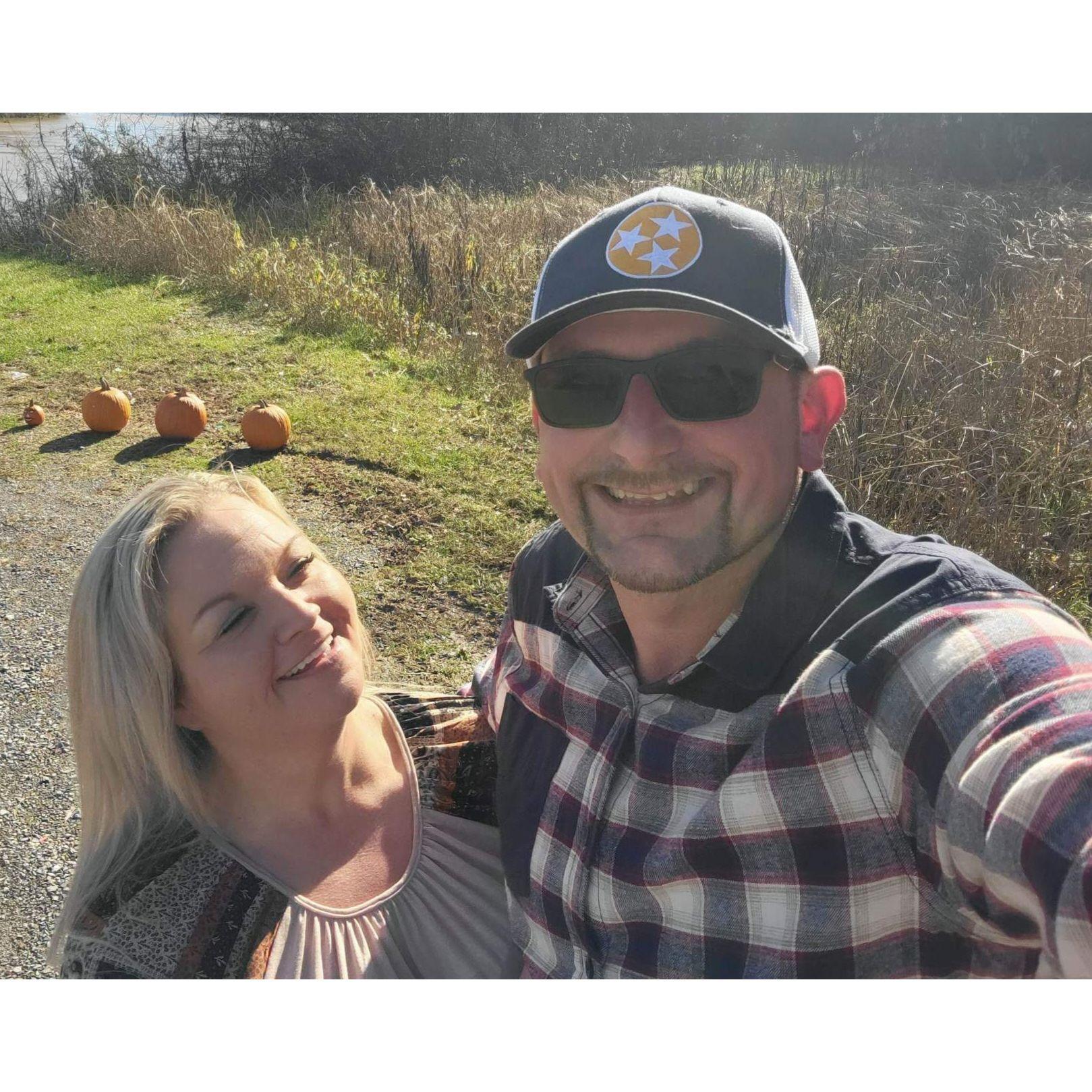Pumpkin shooting on Mark's 41st birthday. As always I couldn't keep my eyes off him.