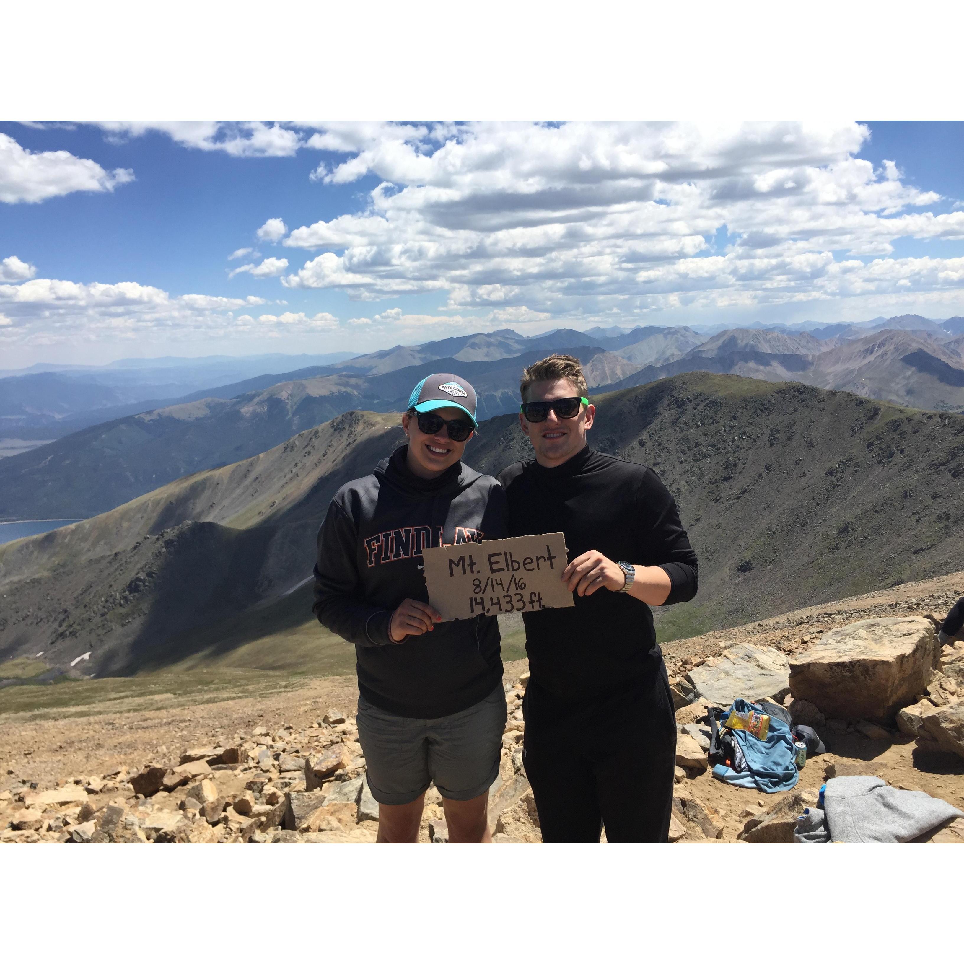 Colorado's tallest Mountain 14,433 feet