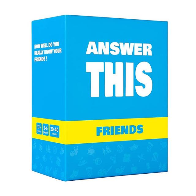 Answer This - How Well Do You Know Your Friends? - Fun Party Card Game for Teens & Adults - Great Conversation Starter for Family Night