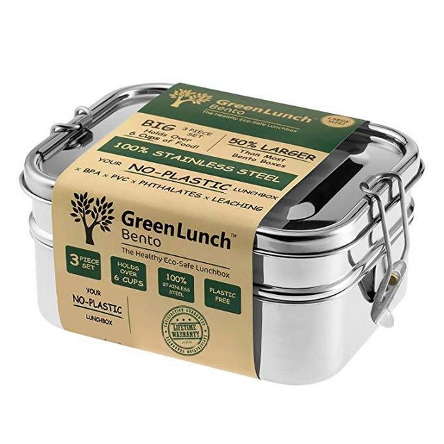 Stainless Steel 3-in-1 Bento Lunch Box