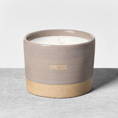 9.3oz Reactive Glaze Ceramic Container Candle Fireside - Hearth & Hand™ with Magnolia