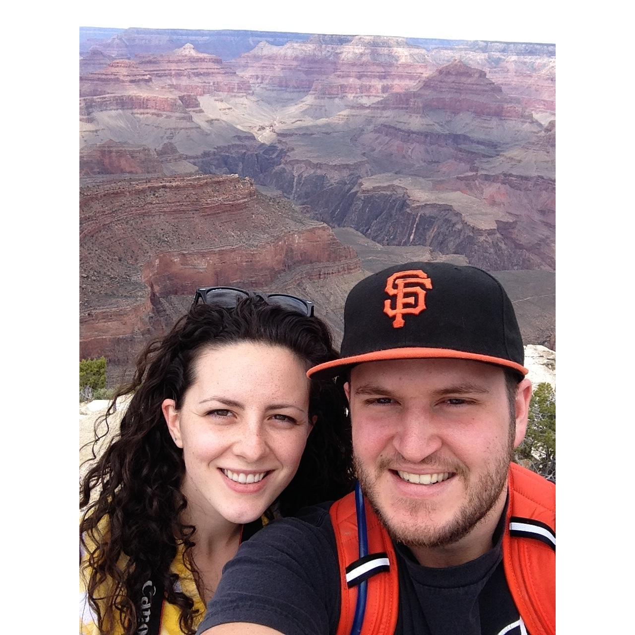 2015. Arizona. Finally seeing the Grand Canyon after our failed attempt 6 years earlier. In 2009, we drove from NAU to the Grand Canyon only to realize we didn't have any cash to pay the entrance fee.