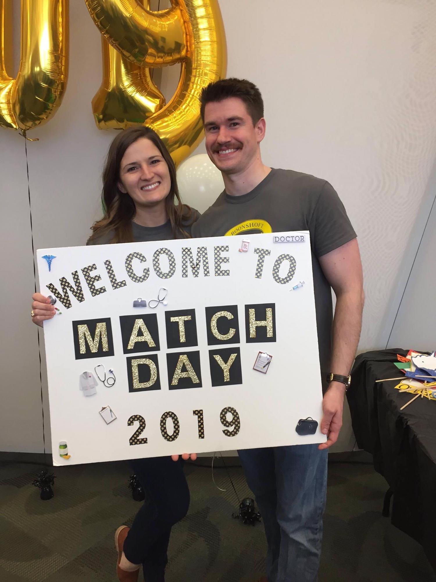 The day we found out Mike matched at UIC Chicago for his 5-year Orthopaedic Surgery residency!