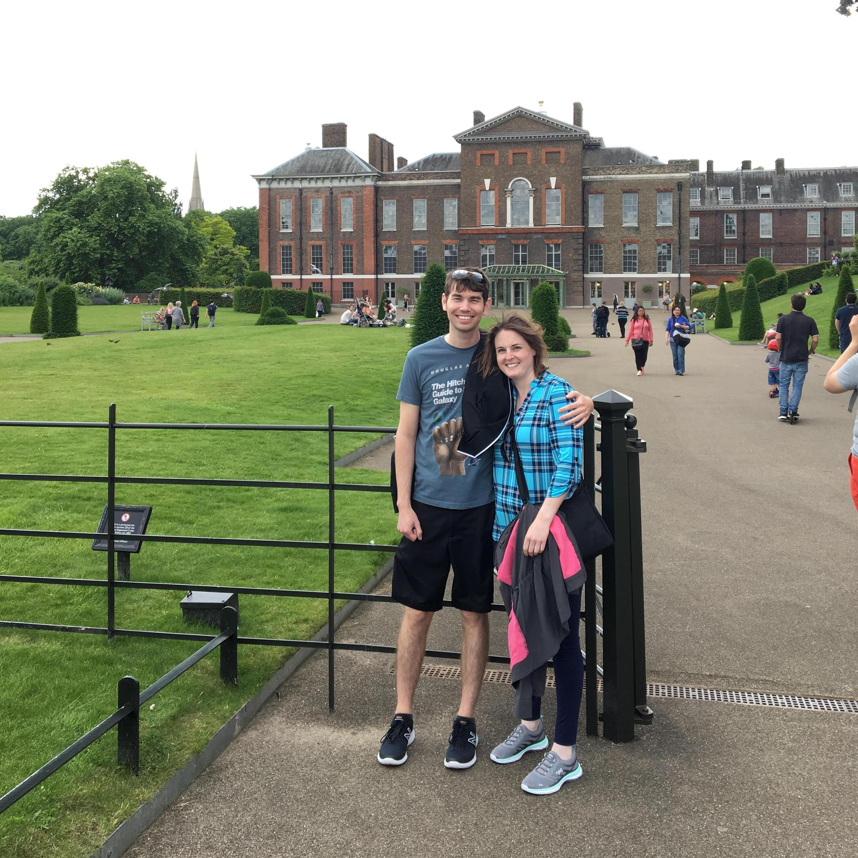 Outside Kensington Palace in London!