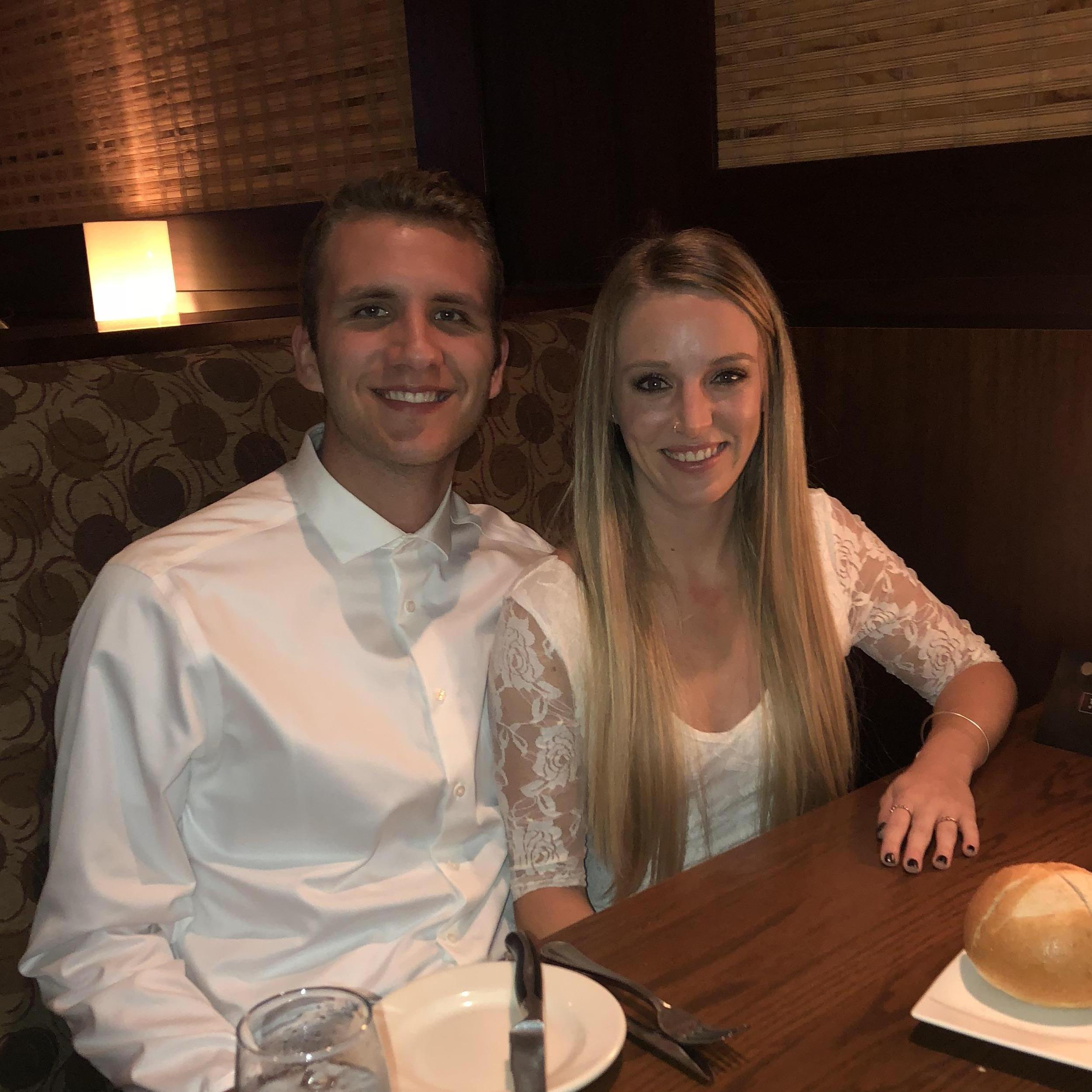 Celebrating Sarah's birthday at a delicious steakhouse.