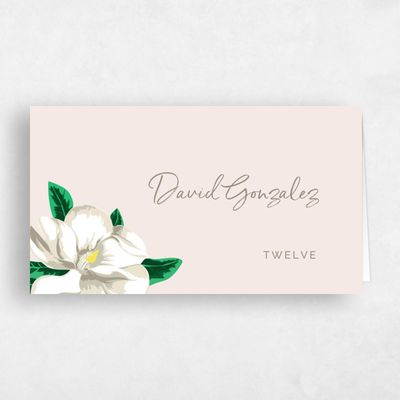 Blush, Pink Wedding Place Card - Morningside