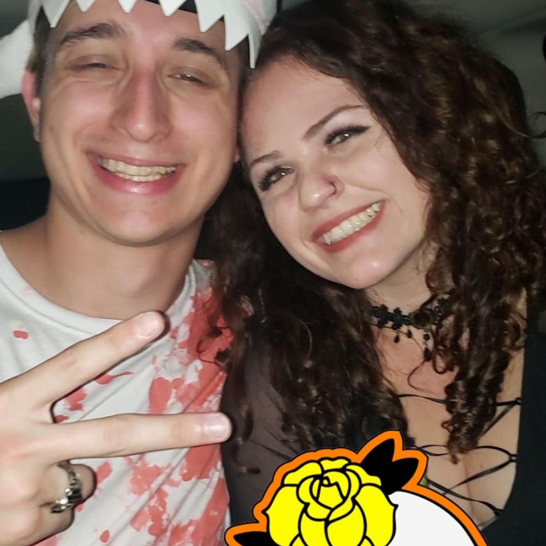 The first night we ever danced together at a Halloween party.
