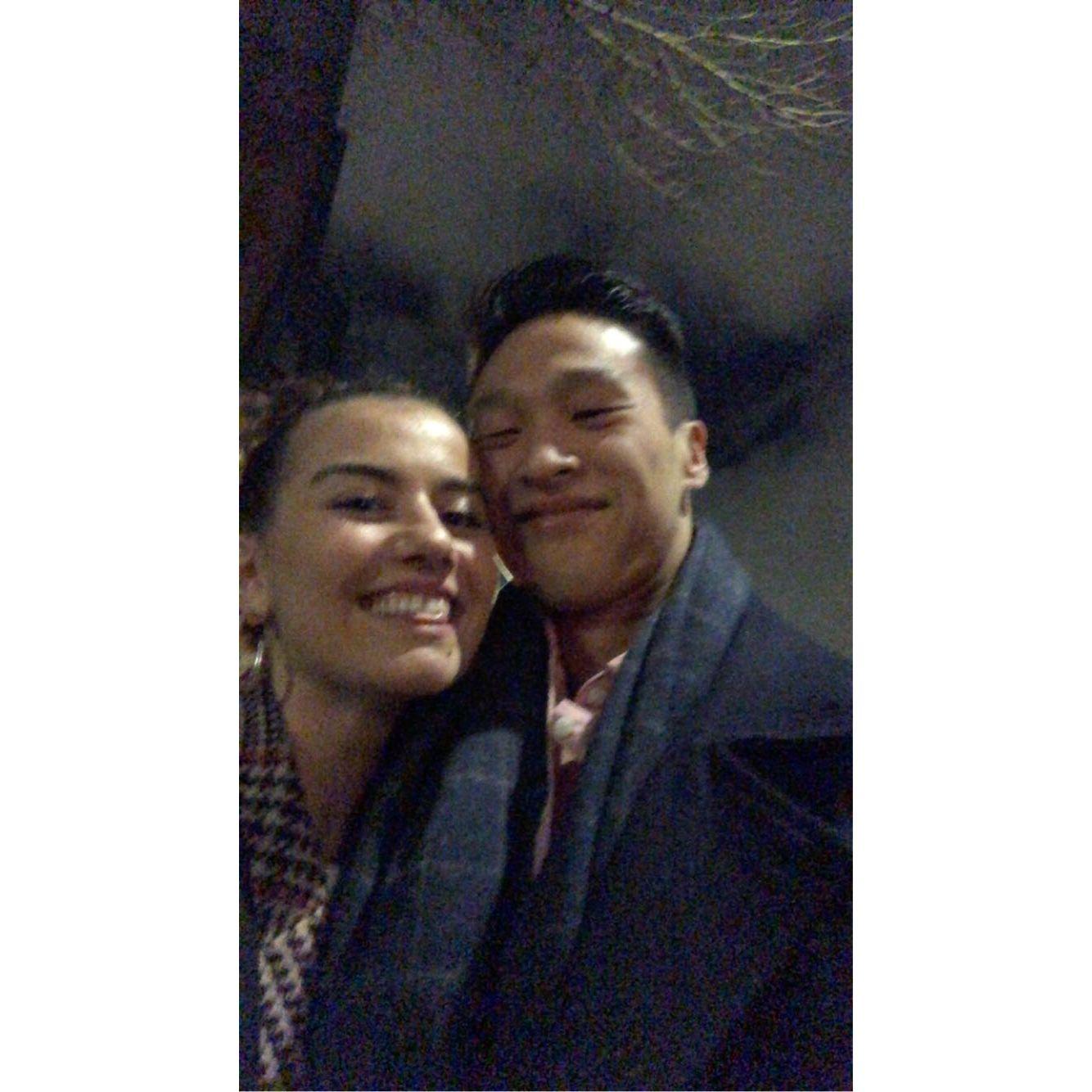 Selfie on an early date getting to know each other!