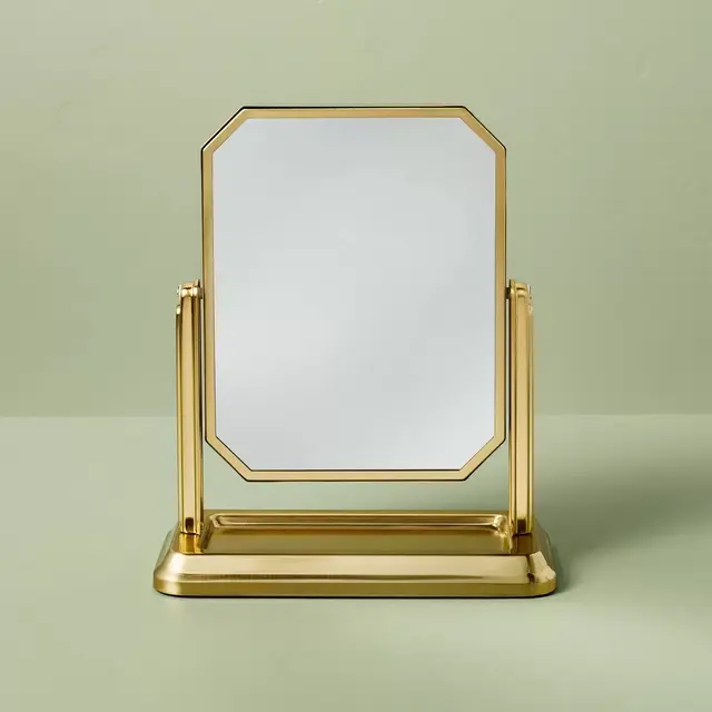 Vintage Vanity Mirror with Tray Brushed Brass - Hearth & Hand™ with Magnolia