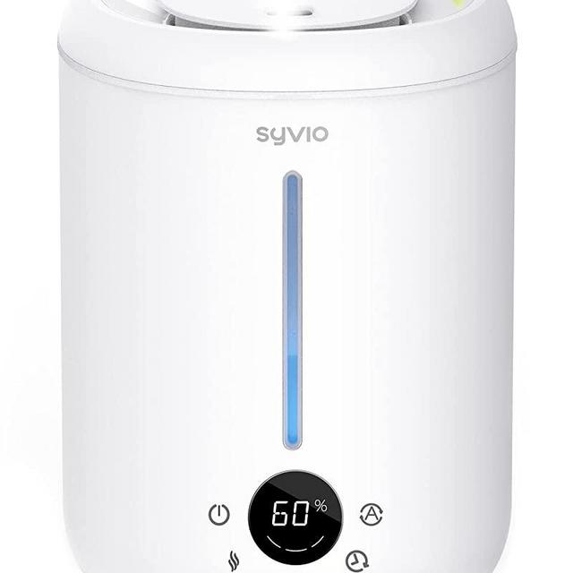 Humidifiers for Bedroom Large Room, Syvio 2.8L Smart Humidity Sensor Cool Mist Air Humidifiers, Easy to Clean Humidifiers for Baby Home Top Fill, Essential Oil Diffuser, Ultrasonic Quiet, 360° Nozzle