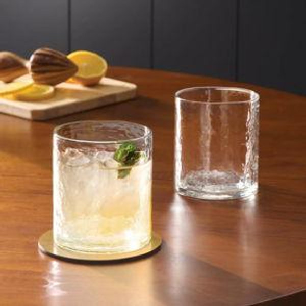 4pk 11oz Short Hammered Glass - Threshold™