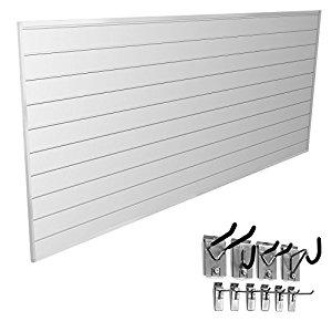 Proslat 33006 Mini Bundle with Slat Wall Panels and Mini Hook Kit, White