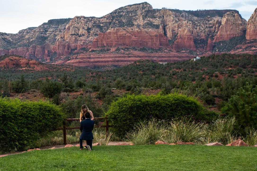 The day we got engaged in Sedona