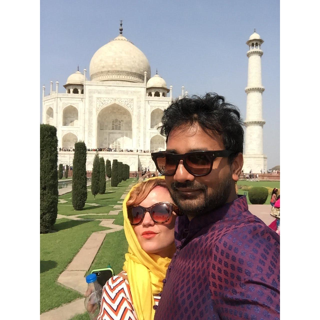 This was taken at the Taj Mahal, obv. The Taj Mahal is just a few hours away from the wedding venue. We are here to help with any and all travel itineraries! Call us for guidance!