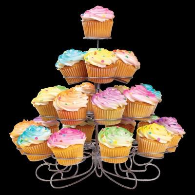 Product description page - Wilton Cupcakes and More Stand - Silvertone (Holds 23)