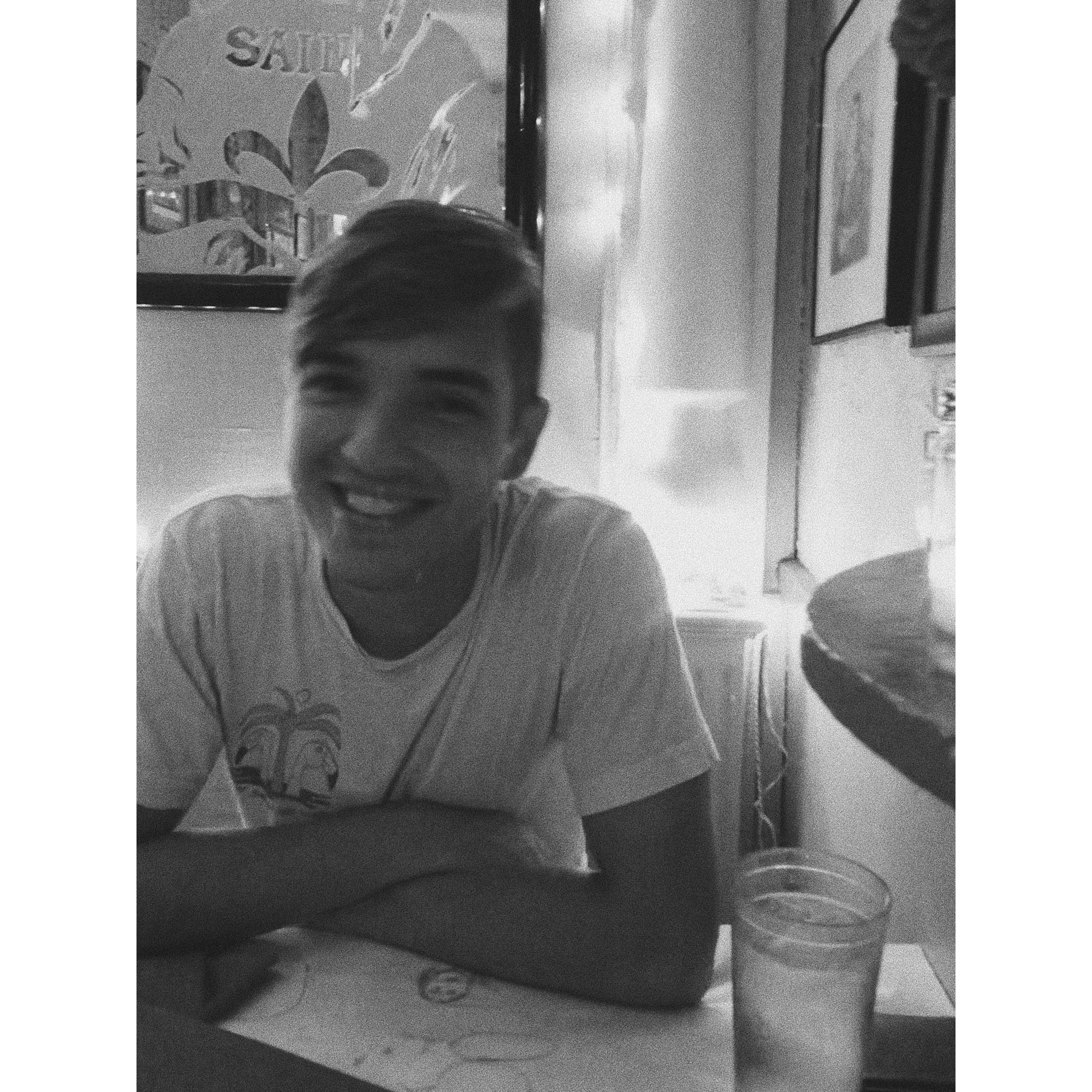 Perfect day in Nola, listened to jazz and ate yummy Italian. Adam attempted to draw Yuli on a piece of paper. Let's just say Adam should stick to medicine.