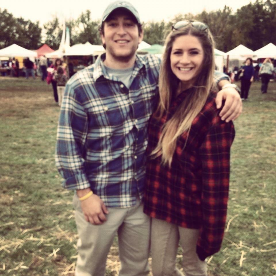 Our first picture taken together at Glastonbury Apple Fest, Fall 2012