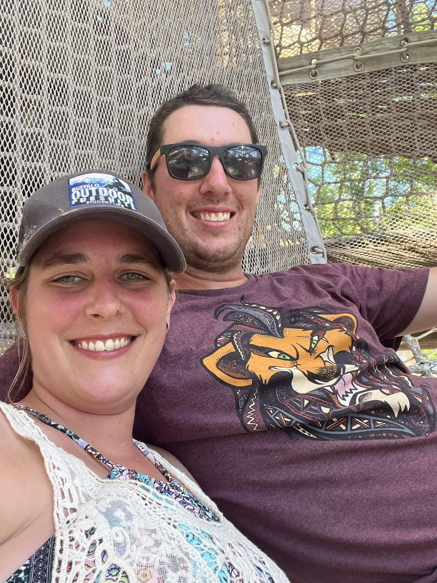 Chillaxin in the rope fort at Cedar Point during our summer of season passes