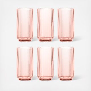 Mesa Jumbo Acrylic Glass, Set of 6