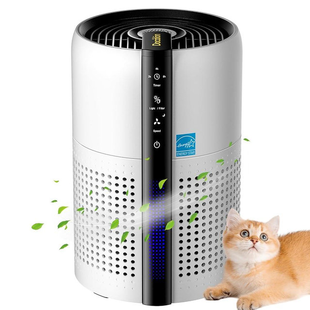 Cat Litter Deodorizer,Odor Eliminator for Pet Strong Odors 99% Activated Carbon Adsorption Plug in Air fresheners for home,Litter Box,Kitchen, Bathroom, Ion Air Purifier Quiet Portable