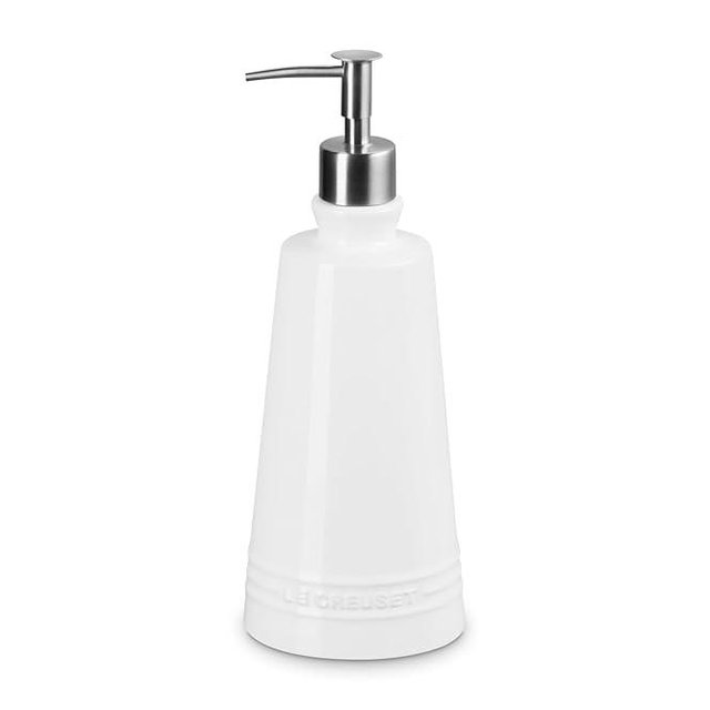 Le Creuset Stoneware Signature Soap Dispenser, 20 oz., White