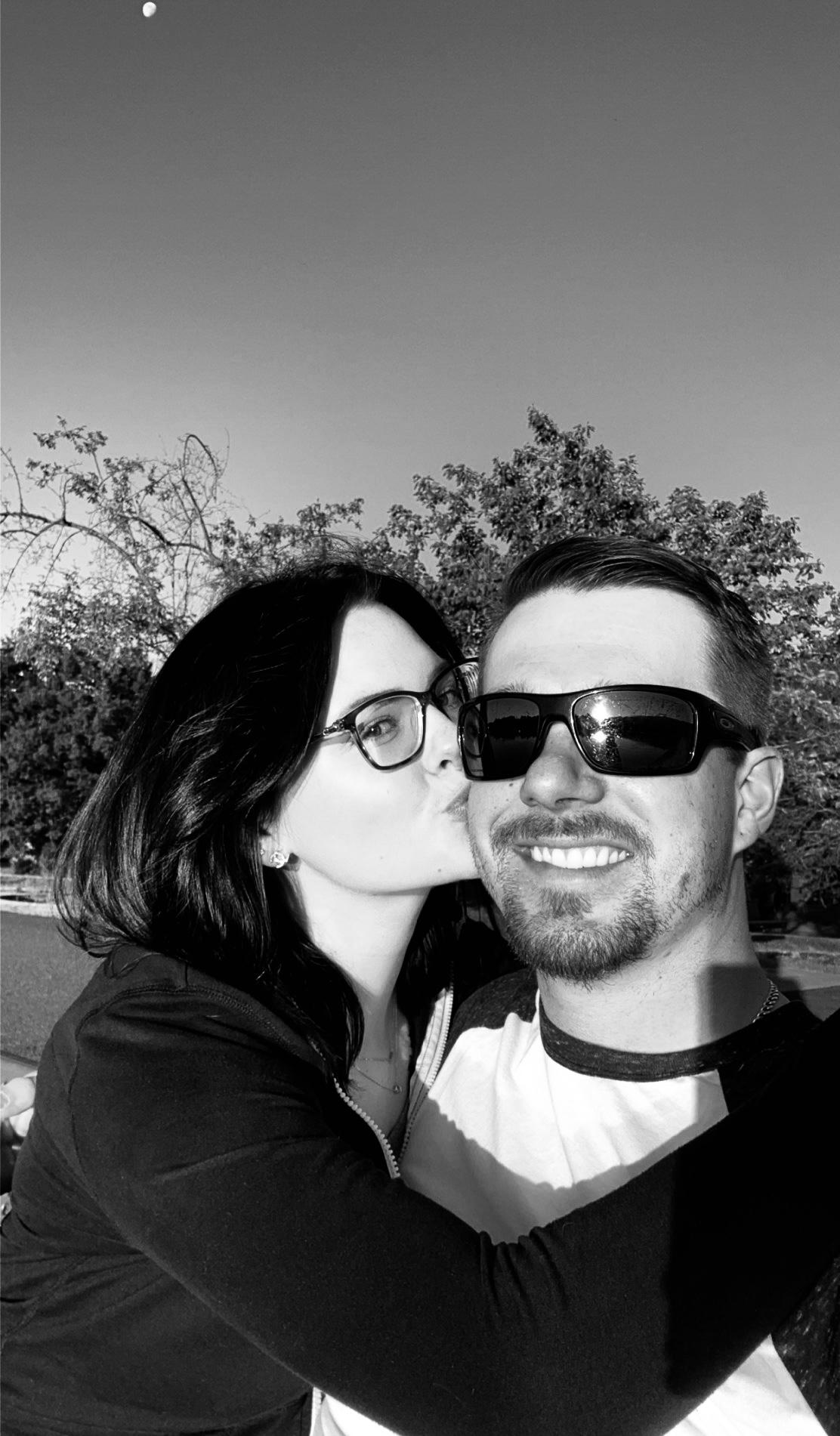 The bride and groom's first selfie!