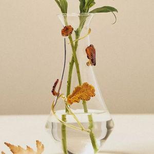 Amber Icon Embellished Glass Bud Vase Clear