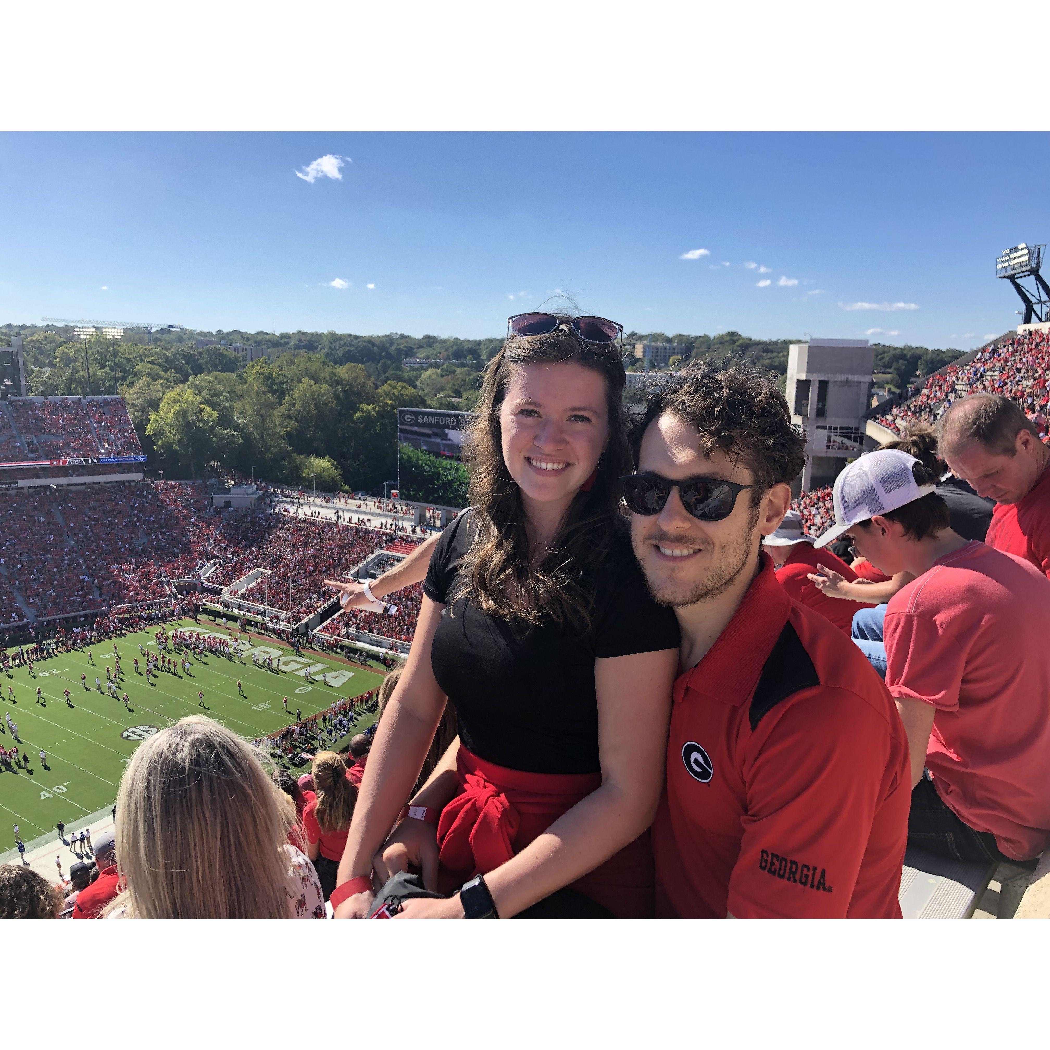 Megan's 25th birthday at Sanford Stadium. Go Dawgs!