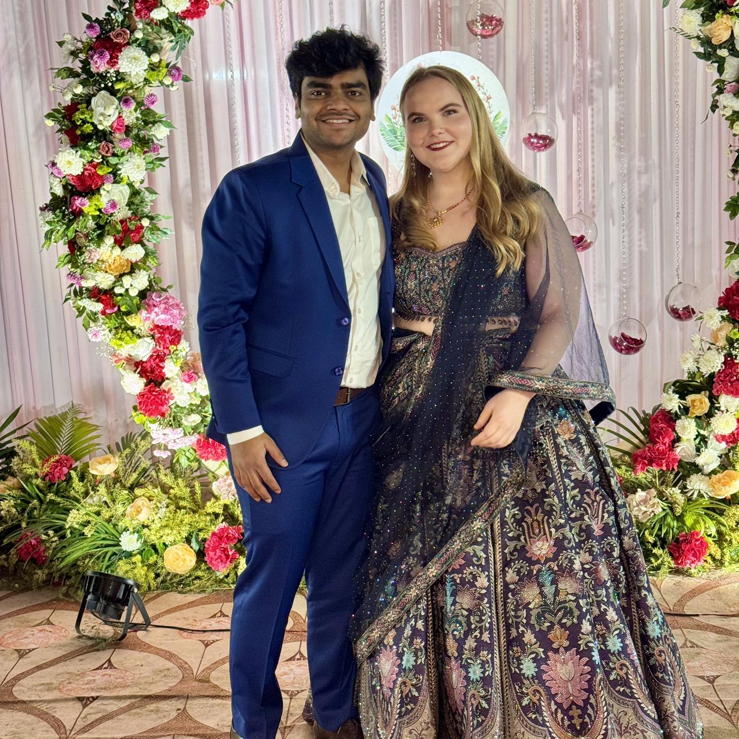 This photo was taken in Delhi at one of Anirudh's best friend's weddings.