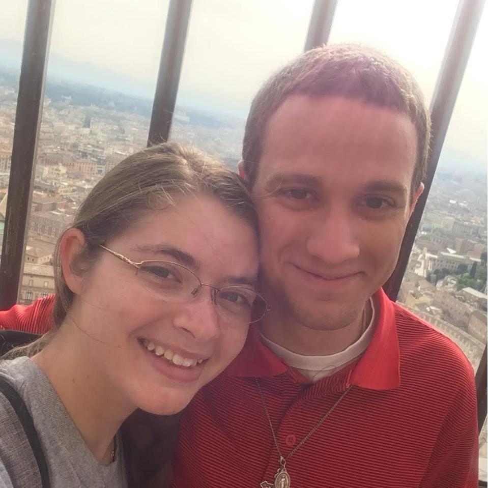 Our pilgrimage in Rome took us to the top of St. Peter's Basilica. April 2019.