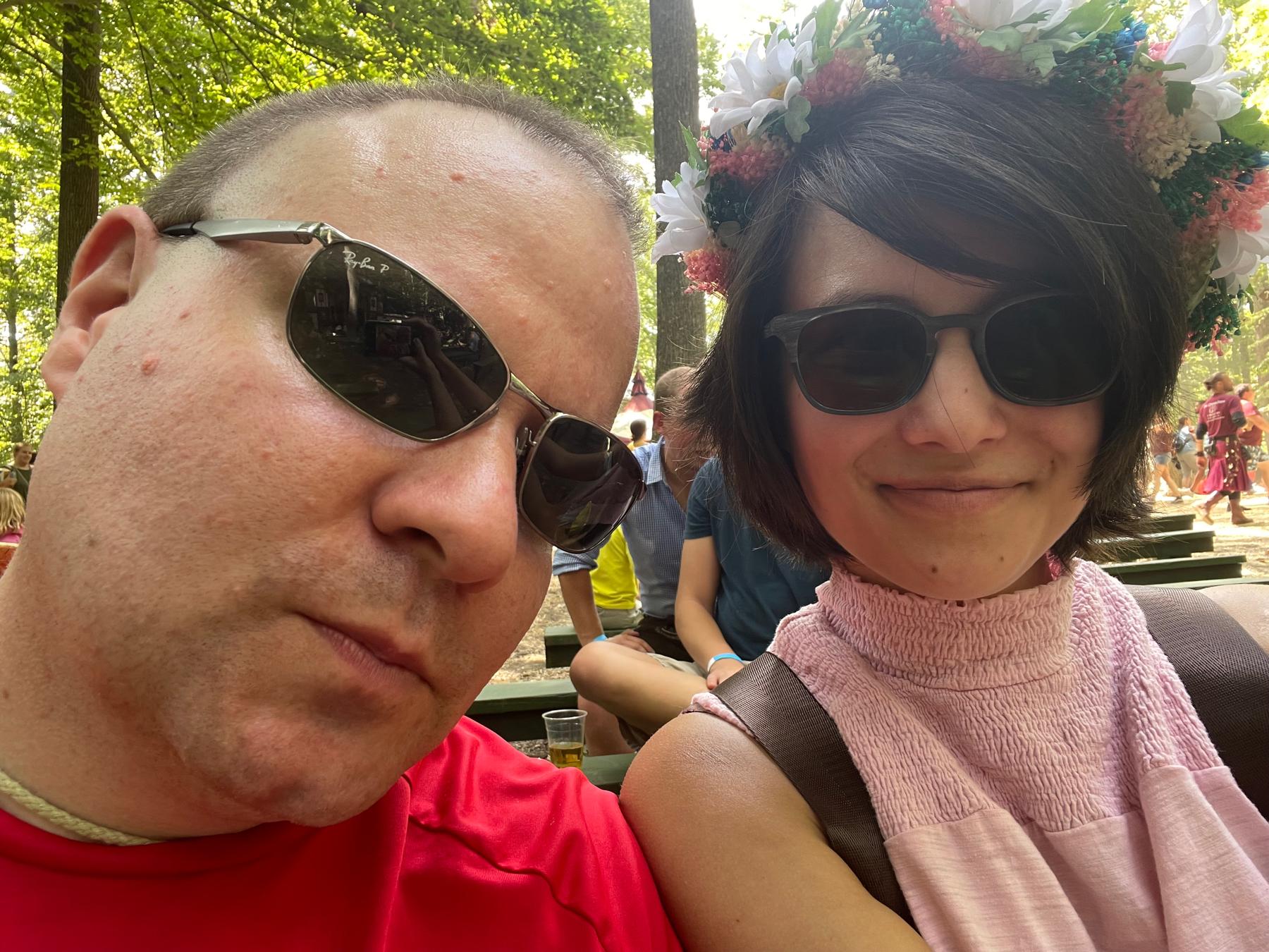 Ren fair! Yes, Lizz is wearing a flower crown.