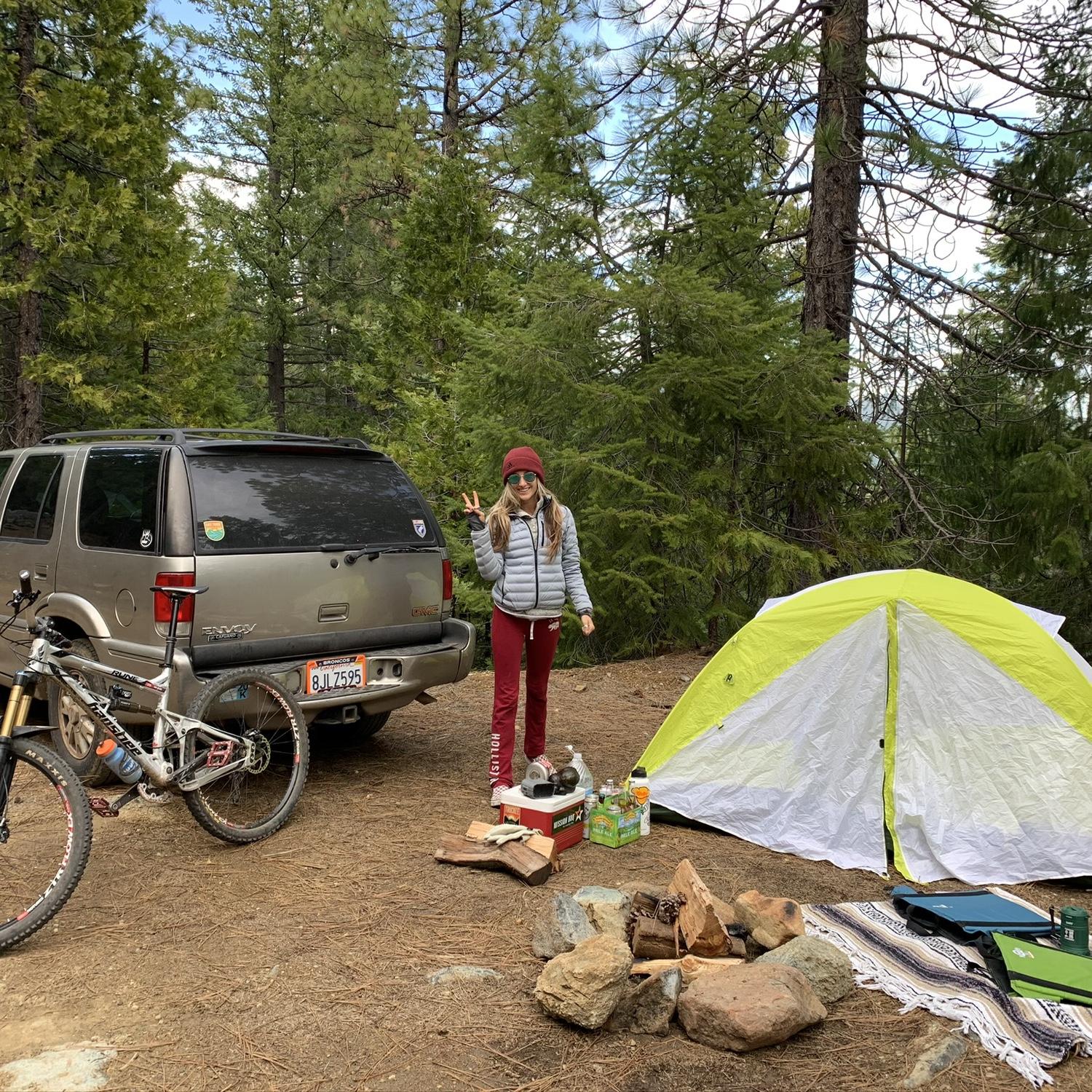 Rosinante and camping!