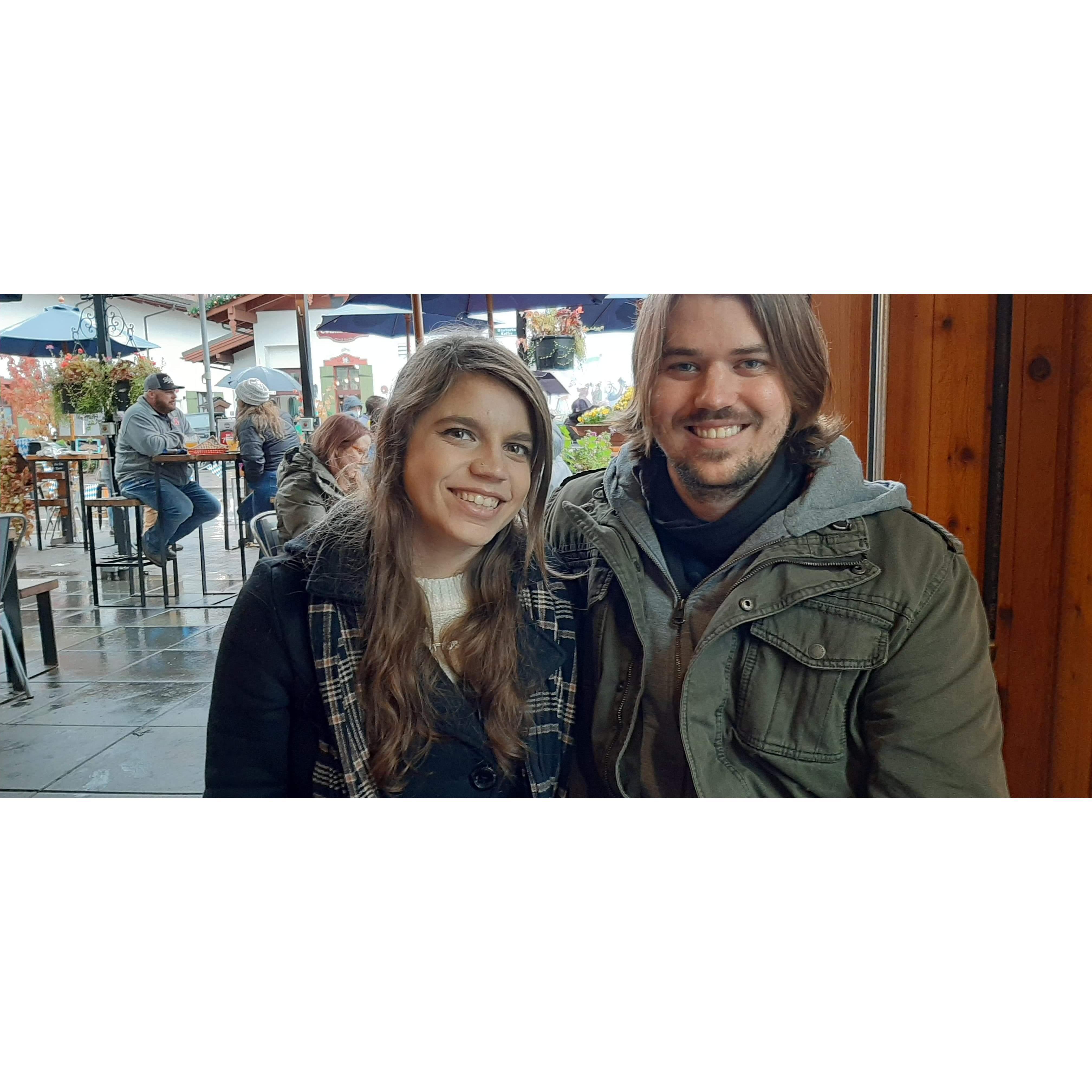 Stopping for lunch in Leavenworth, Washington. October 2020