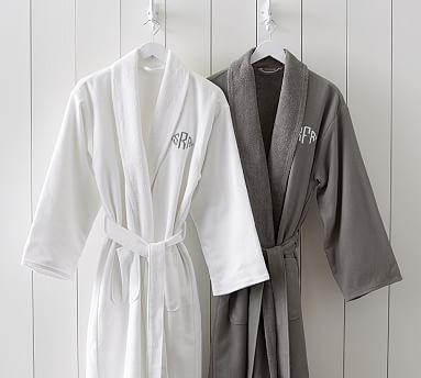 Pottery Barn Organic Spa Robe  - L - Gray
