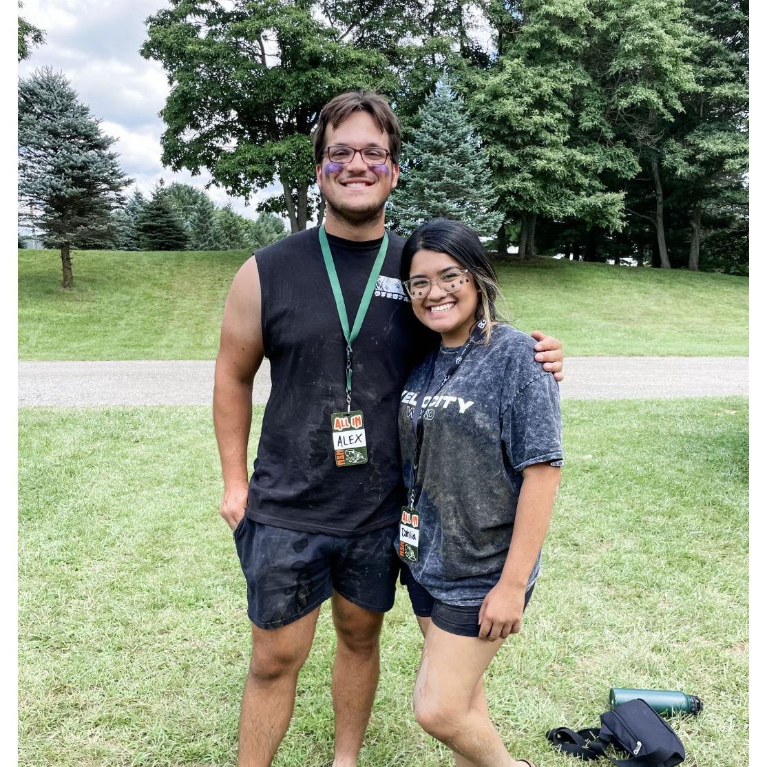 At camp 2024 right after we got engaged!