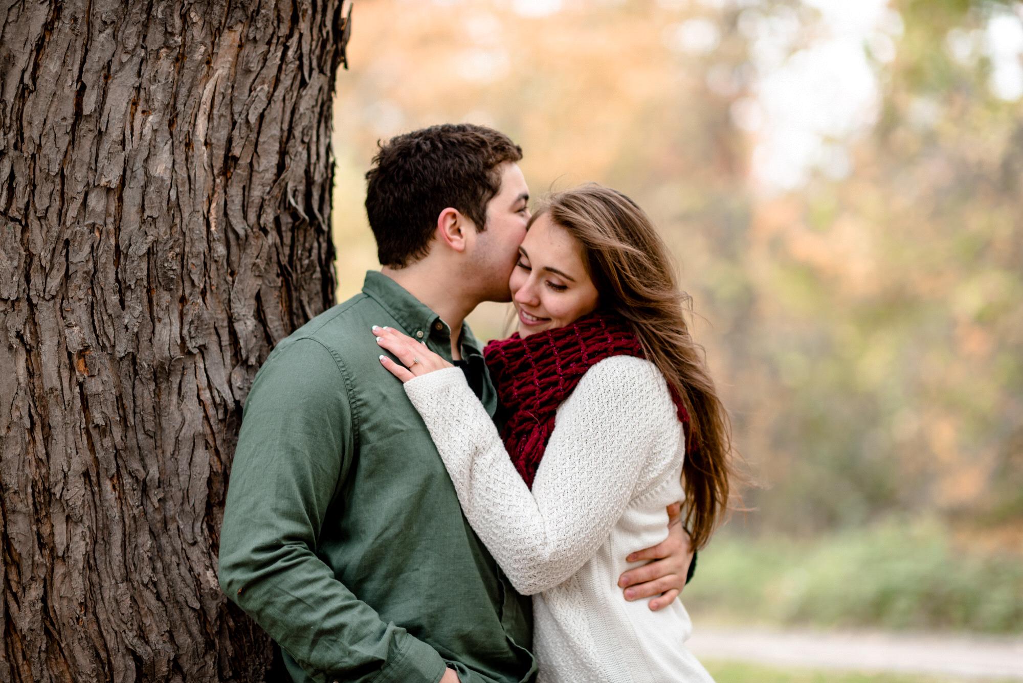 Engagement photo: Fall 2017, Miami Woods, Illinois