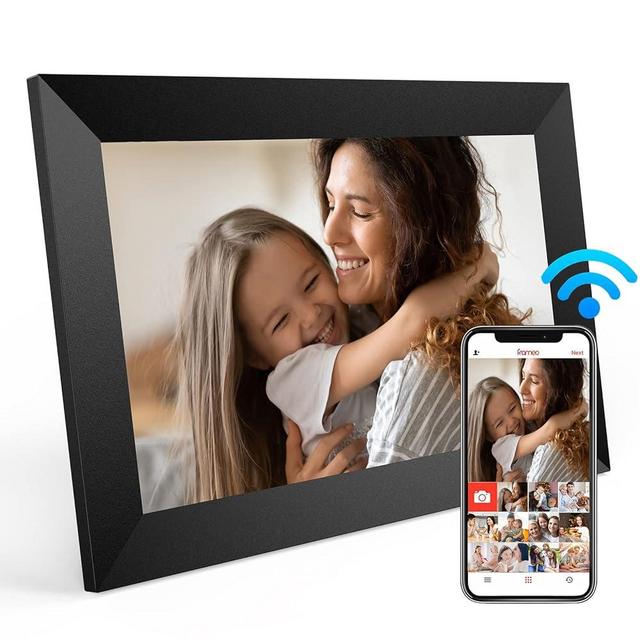 AUZNCU Digital Picture Frame,10.1 Inches WiFi Digital Photo Frame with Built-in 16GB Storage,Auto-Rotate,IPS HD Touch Screen,Easy Setup to Share Photos and Videos Remotely via Frameo App